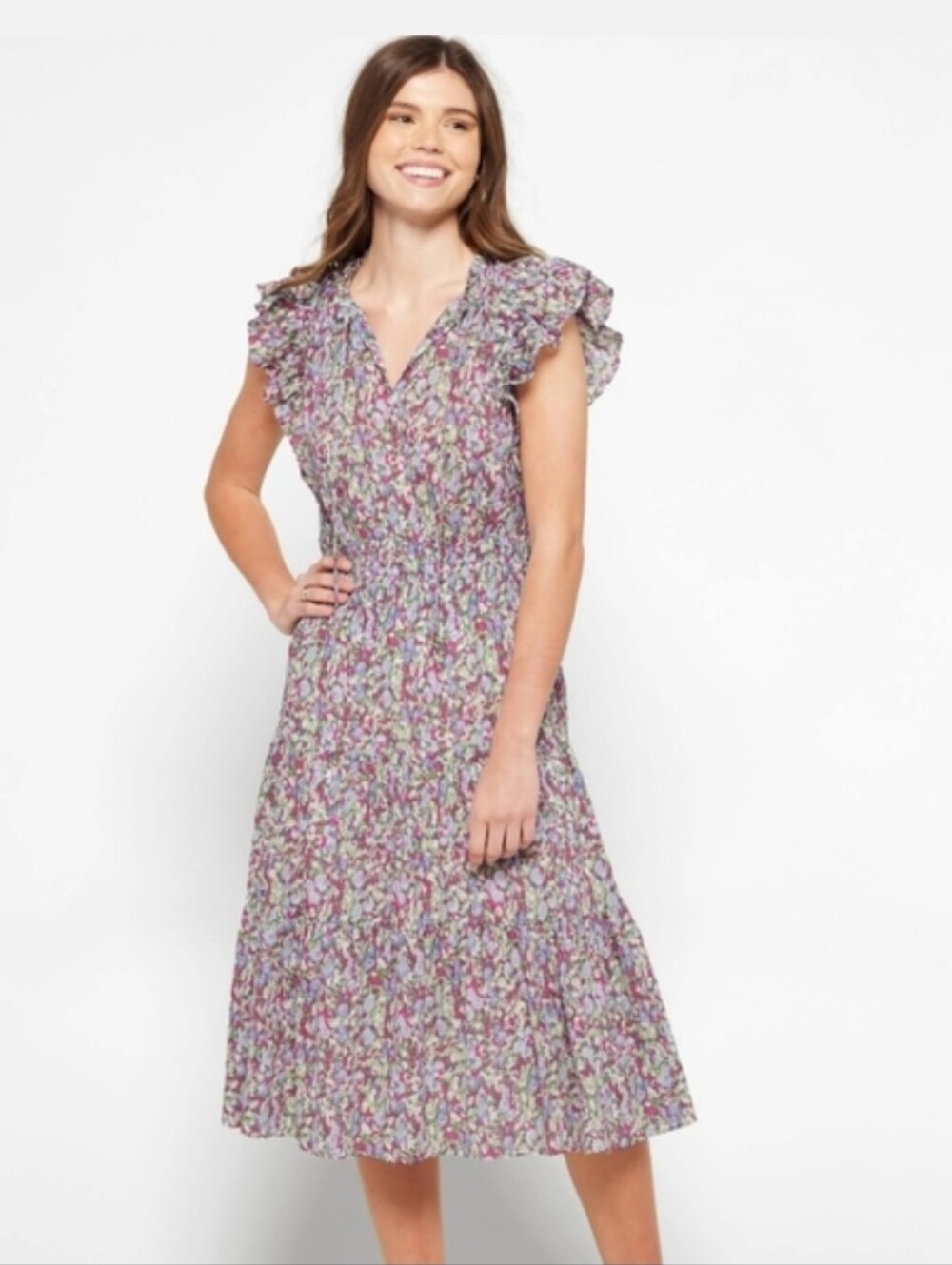 Ralph Lauren Floral Tiered Cotton Dress - Picture 7 of 9